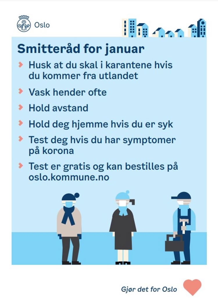 Smitteråd Oslo kommune januar 2021