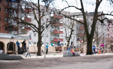 Diffust bilde fra skolegården