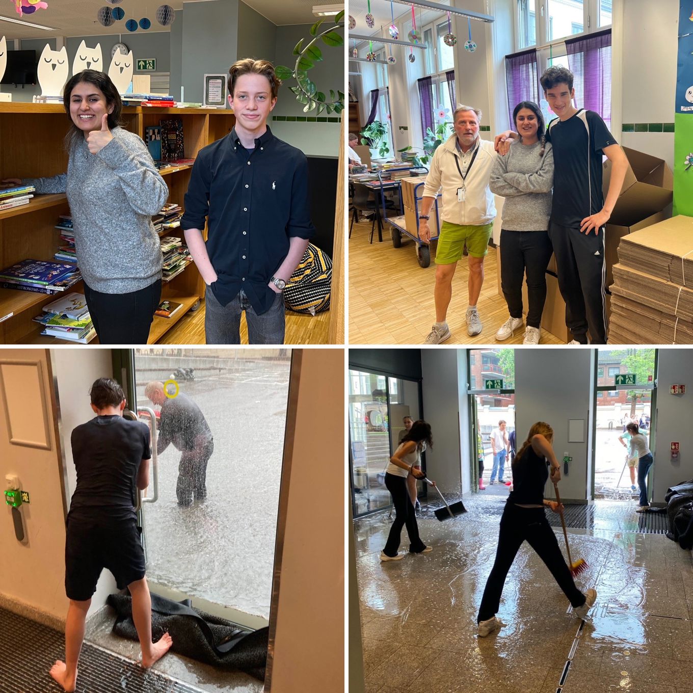 En collage av mennesker